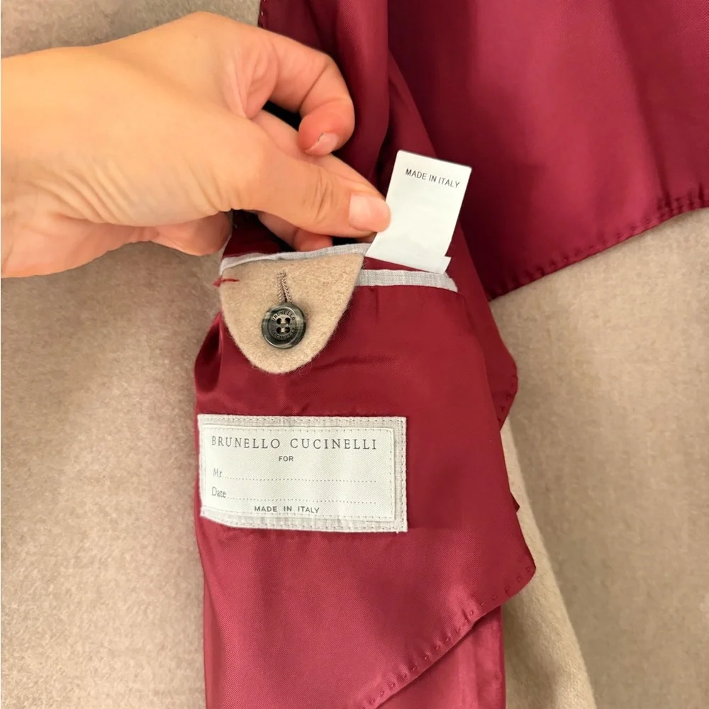 Brunello Cucinelli Beige Sport Coat with Patch Pockets